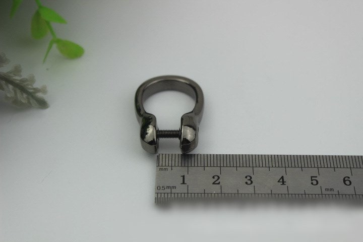 D-Ring Screw In Shackle Horseshoe Buckle Purse Strap Connector Metal Adjuster 8 mm 1/4 Inches Belt Webbing Purse Hardware Wholesale Bulk