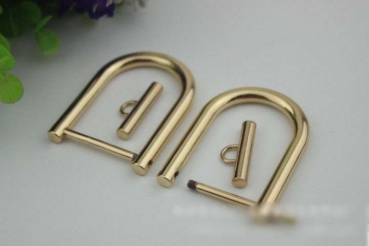 D-Rings Screw In Shackle Horseshoe Buckle Toggle Clasp Purse Strap Connector Metal Adjuster 28 mm 1 1/8 Inches Belt Purse Hardware Wholesale