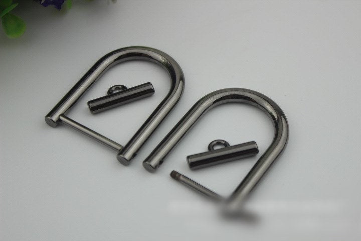 D-Rings Screw In Shackle Horseshoe Buckle Toggle Clasp Purse Strap Connector Metal Adjuster 28 mm 1 1/8 Inches Belt Purse Hardware Wholesale