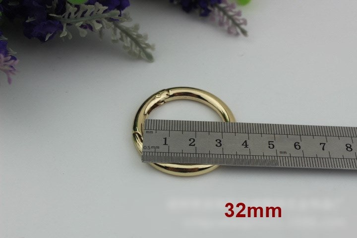 Spring O Ring 10 12 15 20 25 32 38 50 mm Round Metal Push Gate Snap Hook Trigger Lobster Clasp Clip Purse Bag Handbag Handle Wholesale