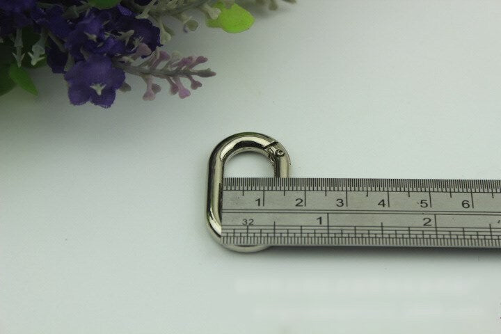 Oval Spring Ring Push Gate Snap 1/2 - 1 " 13x25mm Extend Purse Bag Chain Strap Key Fob Keyring Dog Leash Metal Trigger Clasp Clip