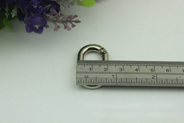 Oval Spring Ring Push Gate Snap 1/2 - 1 " 13x25mm Extend Purse Bag Chain Strap Key Fob Keyring Dog Leash Metal Trigger Clasp Clip