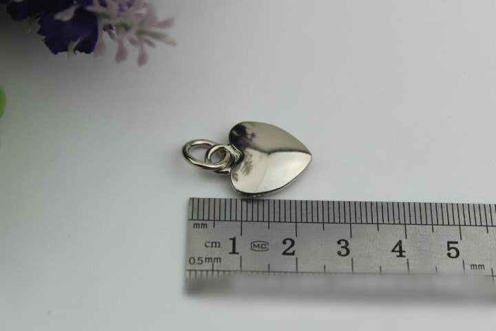 Heart Tongue Charm For Zipper Pull Slider 22 15mm Silver Gold Black Leather Hardware Leather Purse Bag Handbag Clutch DIY Handmade Supplies