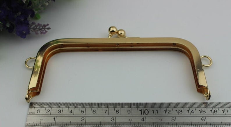 Metal Purse Frame Ball Kiss Clasps 155 190mm For Leather Bag Top Handle Replacement Gold Silver Black Bronze For Handbag Wallet Hardware