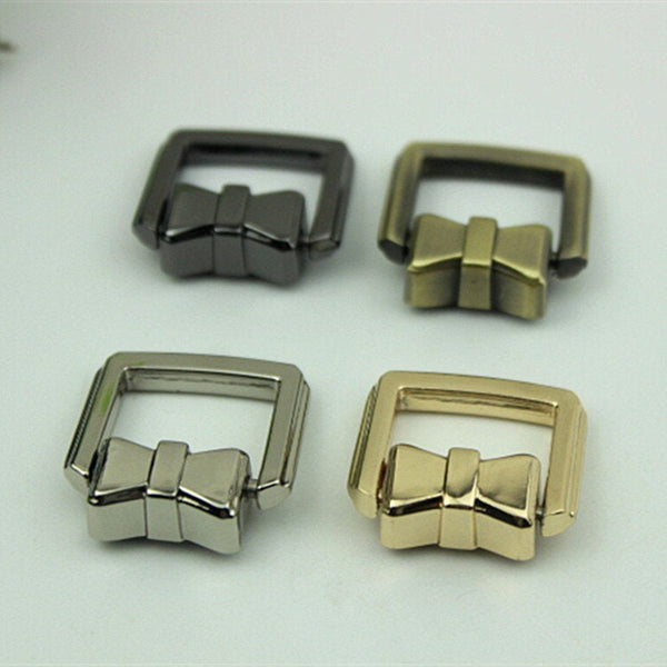 Bow Strap Handles Connector 25mm 1" Lock Buckle Silver Gold Black Bronze Hardware Leather Purse Bag Handbag Clutch Backpack Diy Supplies