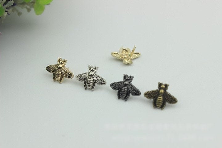 Metal Purse Charm Label Beetle 20mm 3/4" Gold Hardware Leather Bag Handbag Clutch Backpack Vintage Diy Handmade Decoration Supplies