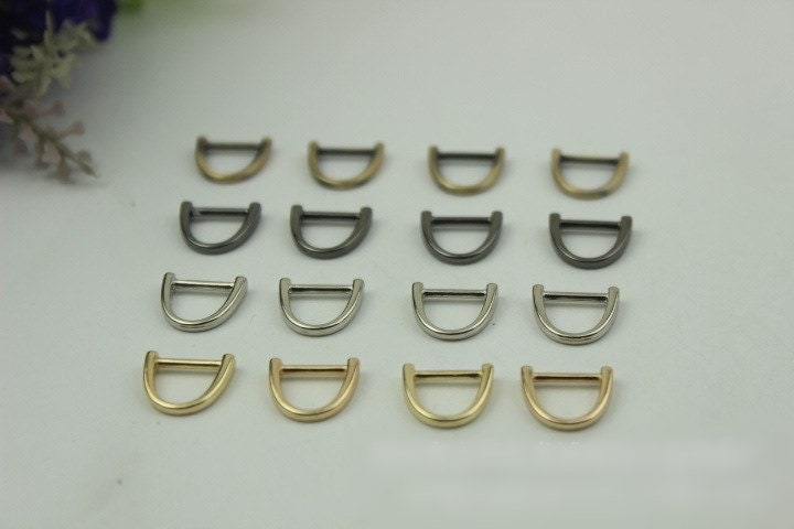 D-Rings Shackle Horseshoe Buckle Purse Strap Connector Metal Adjuster 10 mm 1 3/8 Inches Belt Webbing Purse Hardware Wholesale Bulk