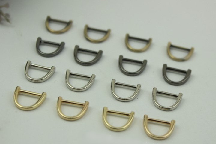 D-Rings Shackle Horseshoe Buckle Purse Strap Connector Metal Adjuster 10 mm 1 3/8 Inches Belt Webbing Purse Hardware Wholesale Bulk