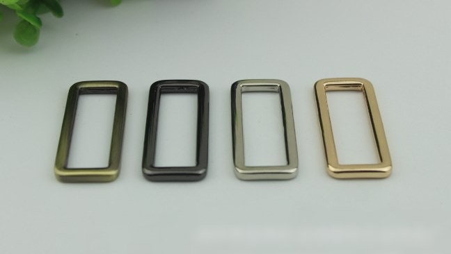 Rectangle Purse Strap Slider Metal Single Loop Slide Buckle Adjuster Keeper Ring 38x12mm 1 1/2"x1/2" Belt Webbing