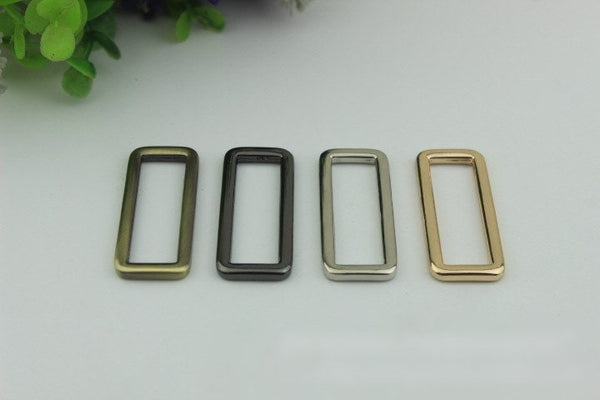 Rectangle Purse Strap Slider Metal Single Loop Slide Buckle Adjuster Keeper Ring 38x12mm 1 1/2"x1/2" Belt Webbing