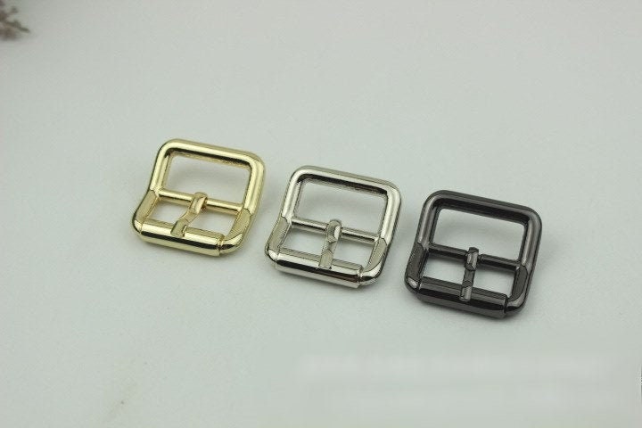 Arched Square Center Bar Buckle 25mm 1" For Leather Belt Silver Gold Black Bronze Handmade Hardware Purse Bag Vintage DIY