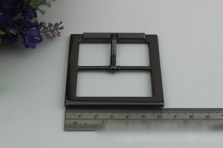 Big Square Center Bar Metal Buckle 50mm 2" For Belt Silver Gold Black Bronze Handmade Hardware Purse Bag Vintage DIY