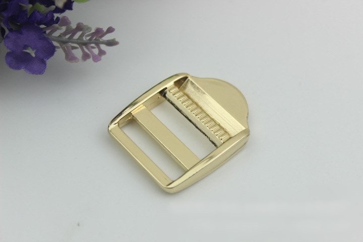 Ladder Lock Buckle 25mm 1" Metal Tension Lock On Strap Slider Strap Belt Adjuster Bag Hardware Gold Silver Handmade Purse Handbag Making