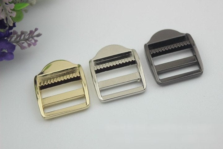 Ladder Lock Buckle 25mm 1" Metal Tension Lock On Strap Slider Strap Belt Adjuster Bag Hardware Gold Silver Handmade Purse Handbag Making