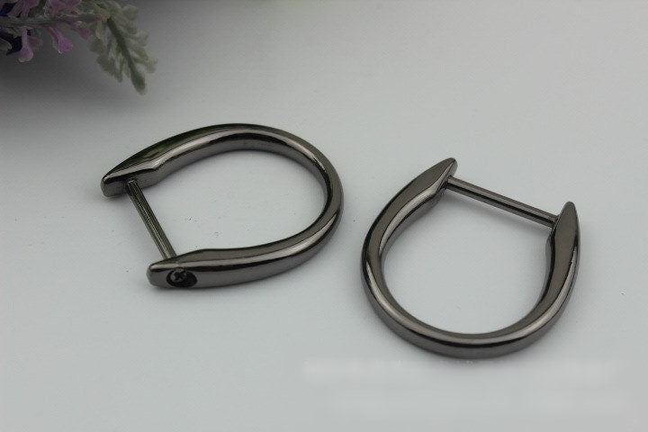 D-Ring Screw In Shackle Horseshoe Buckle Purse Strap Connector Metal Adjuster 22 mm 7/8 Inches Belt Webbing Purse Hardware Wholesale Bulk