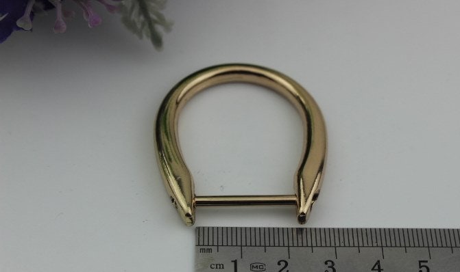 D-Ring Screw In Shackle Horseshoe Buckle Purse Strap Connector Metal Adjuster 22 mm 7/8 Inches Belt Webbing Purse Hardware Wholesale Bulk