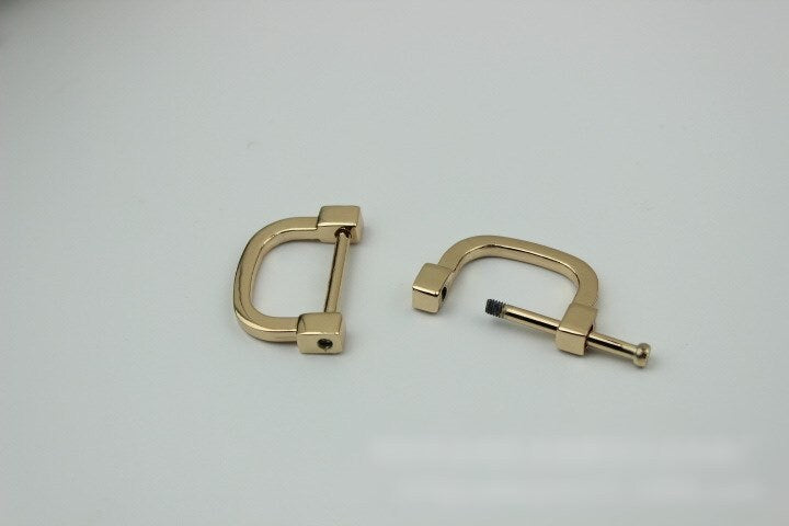 D-Rings Screw In Shackle Horseshoe Buckle Purse Strap Connector Metal Adjuster 25 mm 1 Inches Belt Webbing Purse Hardware Wholesale Bulk