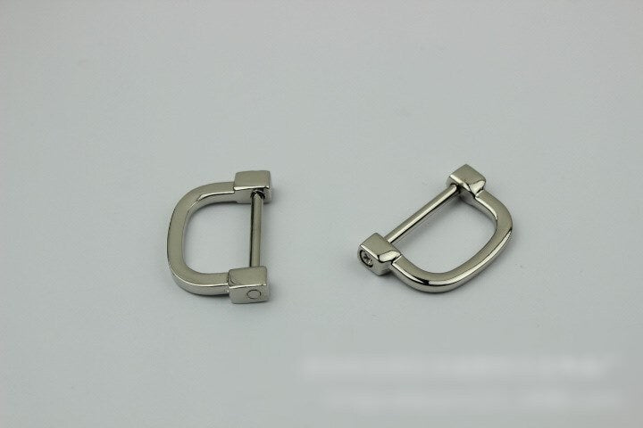 D-Rings Screw In Shackle Horseshoe Buckle Purse Strap Connector Metal Adjuster 25 mm 1 Inches Belt Webbing Purse Hardware Wholesale Bulk