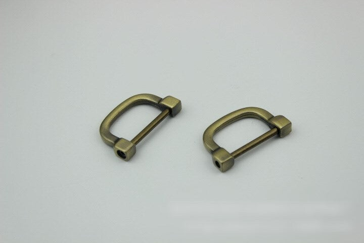 D-Rings Screw In Shackle Horseshoe Buckle Purse Strap Connector Metal Adjuster 25 mm 1 Inches Belt Webbing Purse Hardware Wholesale Bulk