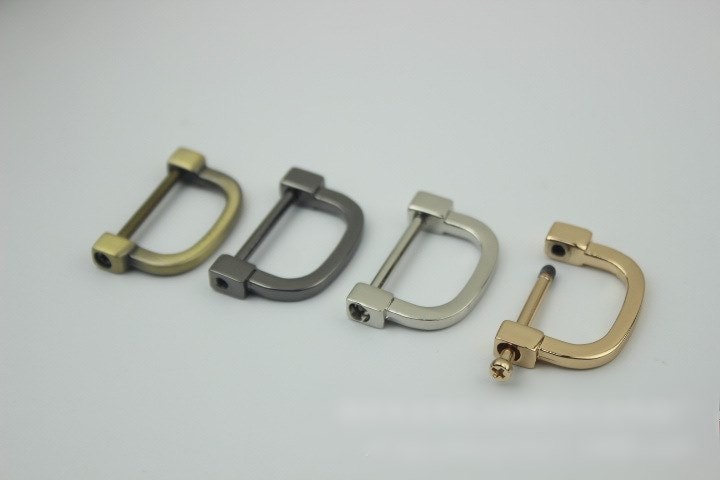 D-Rings Screw In Shackle Horseshoe Buckle Purse Strap Connector Metal Adjuster 25 mm 1 Inches Belt Webbing Purse Hardware Wholesale Bulk