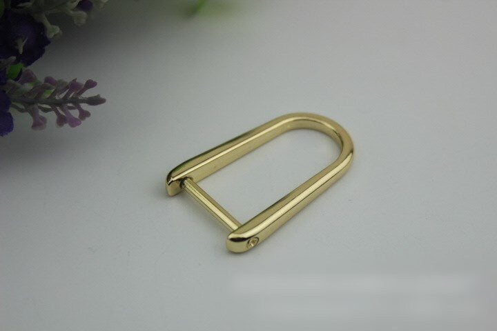 D-Rings Screw In Shackle Horseshoe Buckle Purse Strap Connector Metal Adjuster 20 mm 3/4 Inches Belt Webbing Purse Hardware Wholesale Bulk