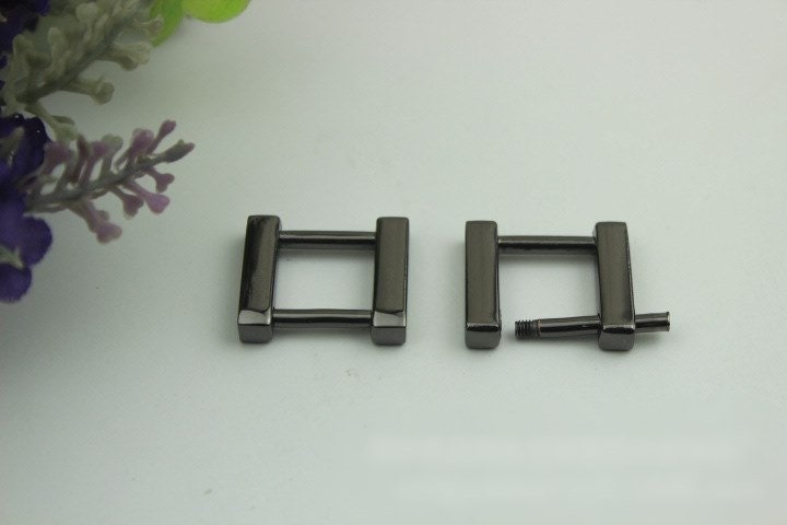 Rectangle Screw In Shackle Buckle Purse Strap Connector Metal Adjuster 13 16 mm 1/2" Belt Webbing Purse Leathercraft Hardware Wholesale Bulk