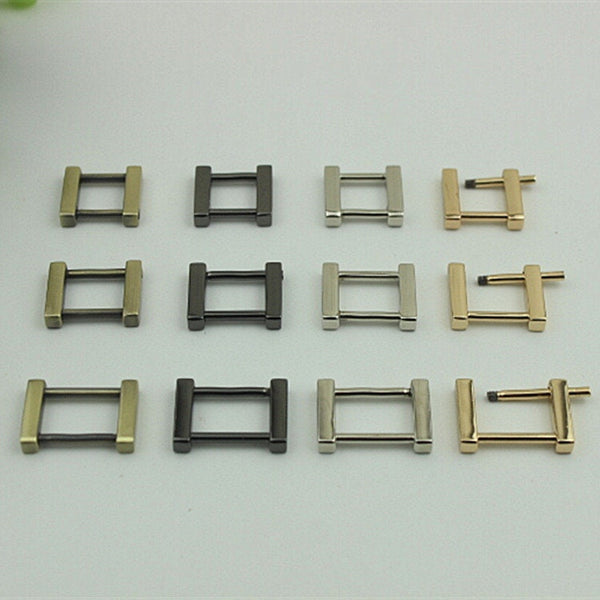 Rectangle Screw In Shackle Buckle Purse Strap Connector Metal Adjuster 13 16 mm 1/2" Belt Webbing Purse Leathercraft Hardware Wholesale Bulk