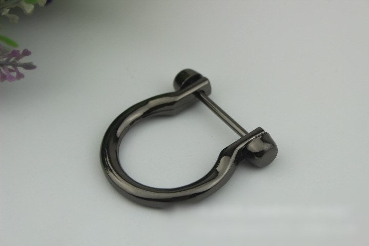 D-Ring Screw In Shackle Horseshoe Buckle Purse Strap Connector Metal Adjuster 25 mm 1 Inches Belt Webbing Purse Hardware Wholesale Bulk