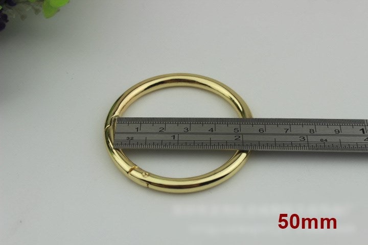 Spring O Ring 10 12 15 20 25 32 38 50 mm Round Metal Push Gate Snap Hook Trigger Lobster Clasp Clip Purse Bag Handbag Handle Wholesale