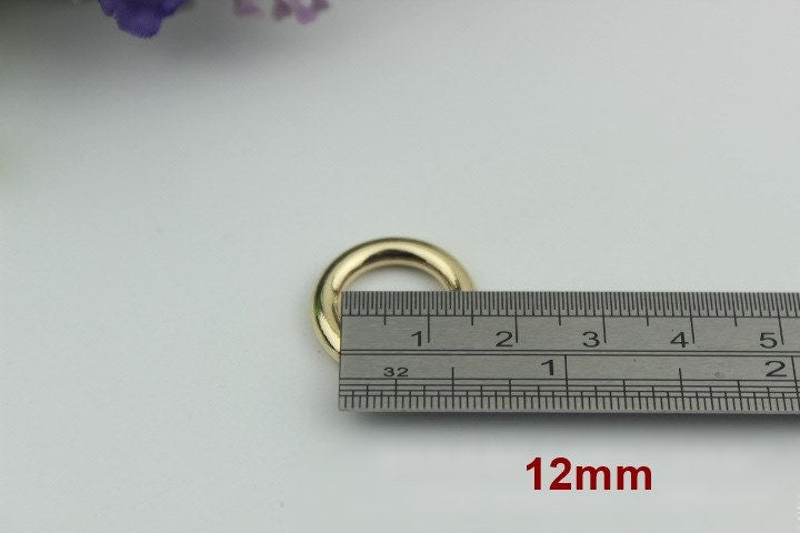 Spring O Ring 10 12 15 20 25 32 38 50 mm Round Metal Push Gate Snap Hook Trigger Lobster Clasp Clip Purse Bag Handbag Handle Wholesale