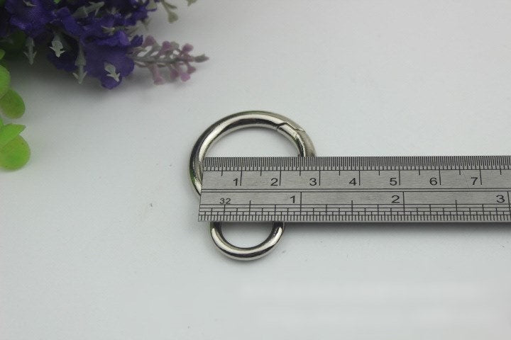 Round Spring Push Gate Ring Swivel Snap Hook 25mm 1" Metal Handle Trigger Lobster Clasp Clip Purse Bag Handbag DIY Hardware Bulk Wholesale