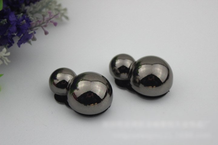 Magnetic Bag Lock Button 40mm 1 5/8" Purse Charm Organizer Luggage Hardware Black Gold Closure Small Bag Clutch Metal DIY Bulk Wholesale