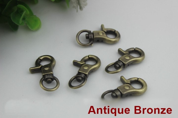 Swivel Lever Snap Hook 30 9 mm 1 1/4 3/8" Alloy Metal Spring Trigger Lobster Clasp Clip Purse Bag Handbag Strap Handle Rings DIY Wholesale