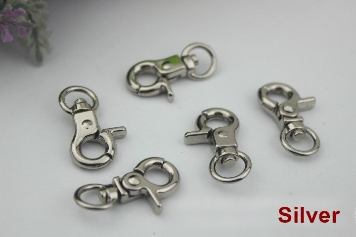 Swivel Lever Snap Hook 30 9 mm 1 1/4 3/8" Alloy Metal Spring Trigger Lobster Clasp Clip Purse Bag Handbag Strap Handle Rings DIY Wholesale