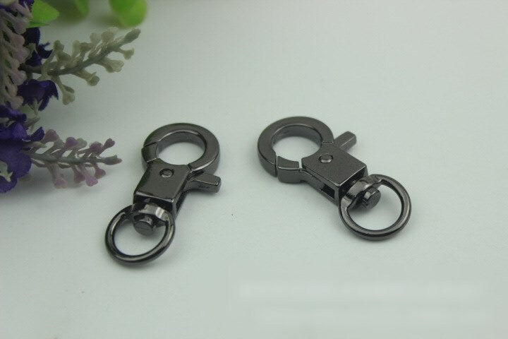 Swivel Lever Snap Hook 42 12mm 1 5/8 1/2" Alloy Metal Spring Trigger Lobster Clasp Clip Purse Bag Handbag Strap Handle Rings DIY Wholesale