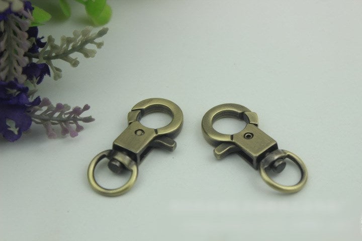 Swivel Lever Snap Hook 42 12mm 1 5/8 1/2" Alloy Metal Spring Trigger Lobster Clasp Clip Purse Bag Handbag Strap Handle Rings DIY Wholesale