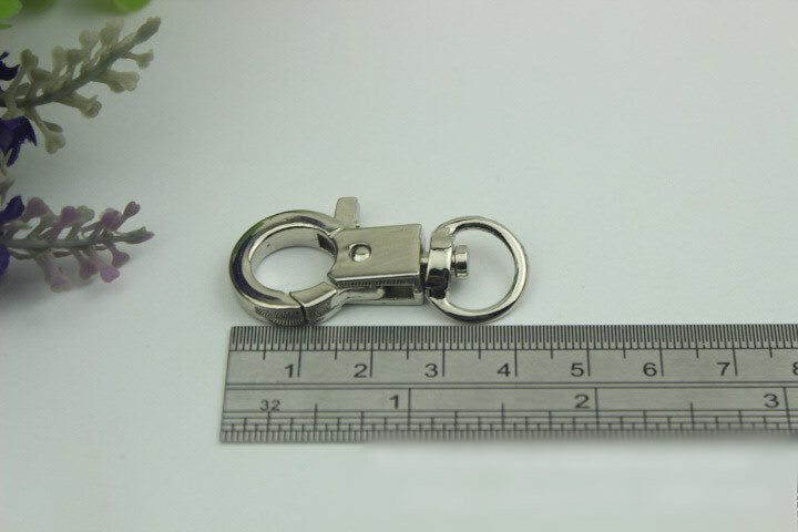 Swivel Lever Snap Hook 42 12mm 1 5/8 1/2" Alloy Metal Spring Trigger Lobster Clasp Clip Purse Bag Handbag Strap Handle Rings DIY Wholesale