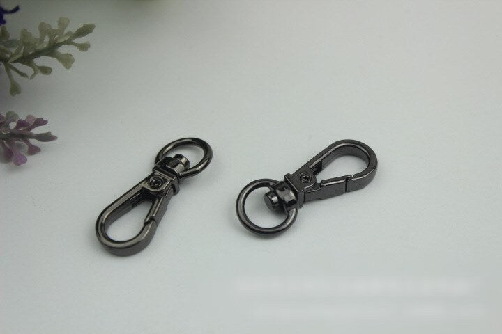 Swivel Lever Snap Hook 31 9mm 1 1/4 3/8" Alloy Metal Spring Trigger Lobster Clasp Clip Purse Bag Handbag Strap Handle Rings DIY Wholesale