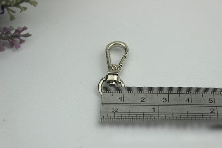 Swivel Lever Snap Hook 31 9mm 1 1/4 3/8" Alloy Metal Spring Trigger Lobster Clasp Clip Purse Bag Handbag Strap Handle Rings DIY Wholesale