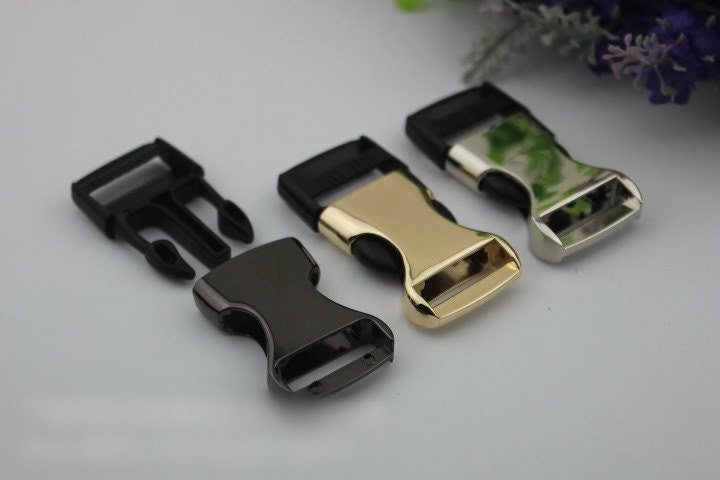 Belt Buckle Quick Release Side Metal 25 mm 1" Purse Slide Parachute Strap Backpack Bag Handbag Pet Dog Collar Adjustable Lock Supplies