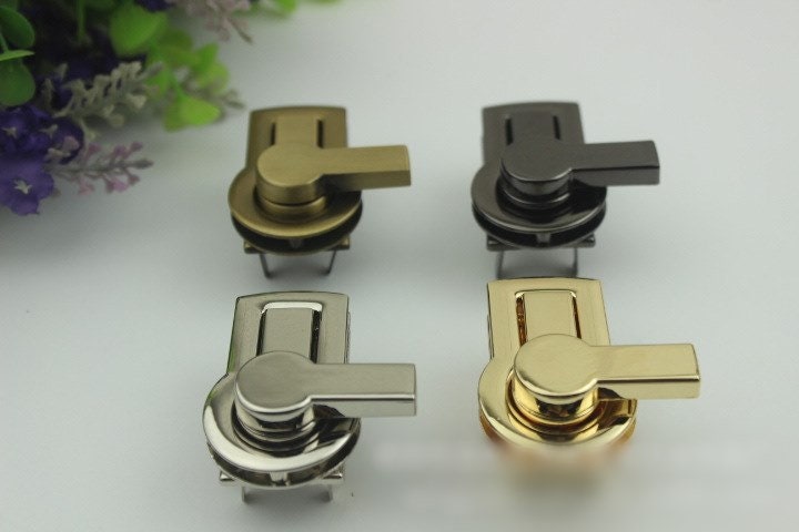 Mortise Twist Turn Lock 45mm Purse Charm Organizer Luggage Hardware Antique Gold Lock And Key Closure Small Bag Clutch Metal Accessories