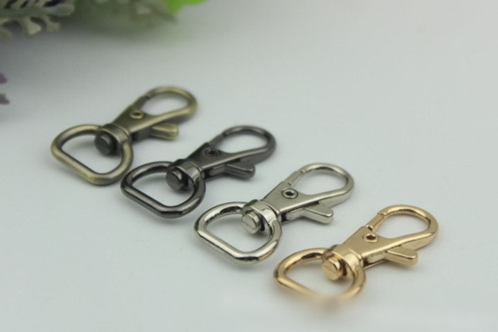 Swivel Lever Snap Hook 37 13mm 1 1/2 1/2" Alloy Metal Spring Trigger Lobster Clasp Clip Purse Bag Handbag Strap Handle Rings DIY Wholesale