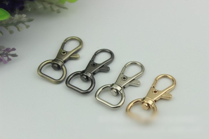 Swivel Lever Snap Hook 37 13mm 1 1/2 1/2" Alloy Metal Spring Trigger Lobster Clasp Clip Purse Bag Handbag Strap Handle Rings DIY Wholesale