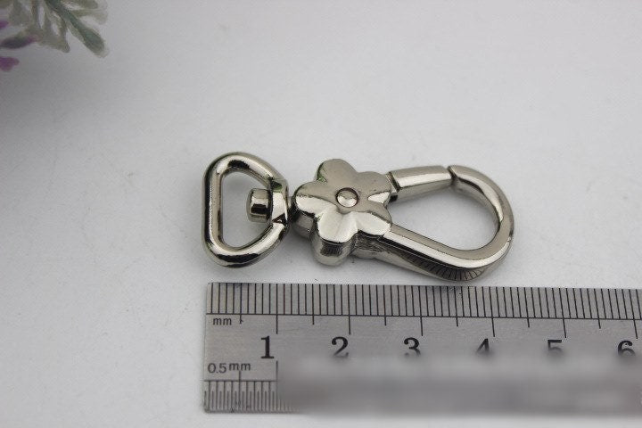 Swivel Lever Snap Hook 45 12mm 1 3/4 1/2" Alloy Metal Spring Trigger Lobster Clasp Clip Purse Bag Handbag Strap Handle Rings DIY Wholesale