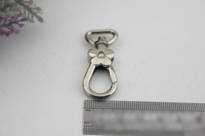 Swivel Lever Snap Hook 45 12mm 1 3/4 1/2" Alloy Metal Spring Trigger Lobster Clasp Clip Purse Bag Handbag Strap Handle Rings DIY Wholesale