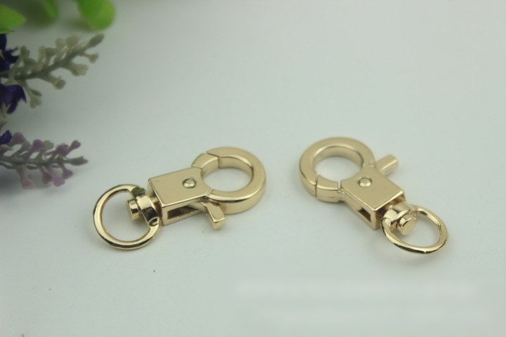 Swivel Lever Snap Hook 42 12mm 1 5/8 1/2" Alloy Metal Spring Trigger Lobster Clasp Clip Purse Bag Handbag Strap Handle Rings DIY Wholesale