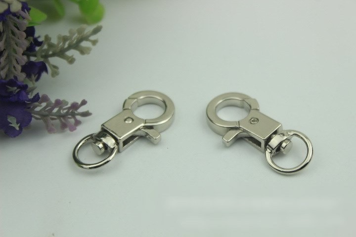 Swivel Lever Snap Hook 42 12mm 1 5/8 1/2" Alloy Metal Spring Trigger Lobster Clasp Clip Purse Bag Handbag Strap Handle Rings DIY Wholesale