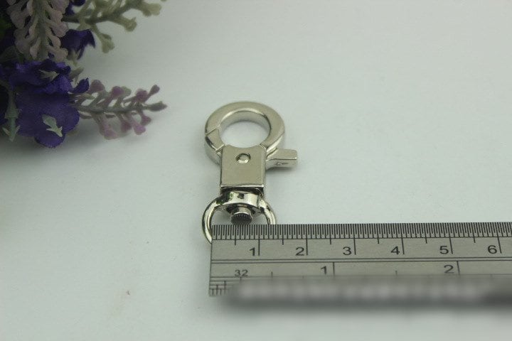 Swivel Lever Snap Hook 42 12mm 1 5/8 1/2" Alloy Metal Spring Trigger Lobster Clasp Clip Purse Bag Handbag Strap Handle Rings DIY Wholesale