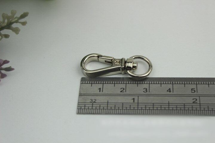 Swivel Lever Snap Hook 31 9mm 1 1/4 3/8" Alloy Metal Spring Trigger Lobster Clasp Clip Purse Bag Handbag Strap Handle Rings DIY Wholesale