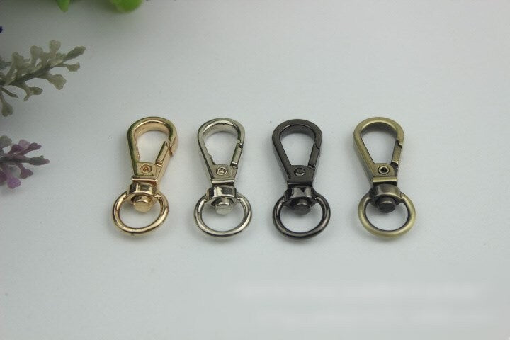 Swivel Lever Snap Hook 31 9mm 1 1/4 3/8" Alloy Metal Spring Trigger Lobster Clasp Clip Purse Bag Handbag Strap Handle Rings DIY Wholesale